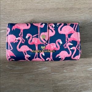 Simply Southern flamingo leather wallet